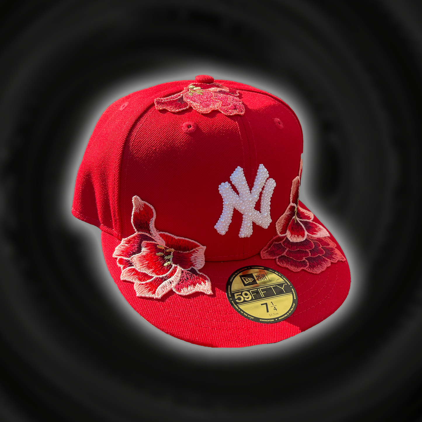 Red flower cap